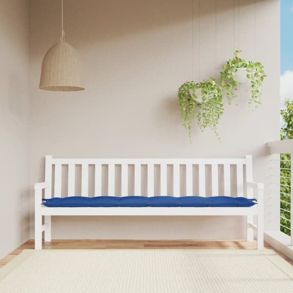 Bänkdyna för trädgården kungsblå 200x50x7 cm oxfordtyg