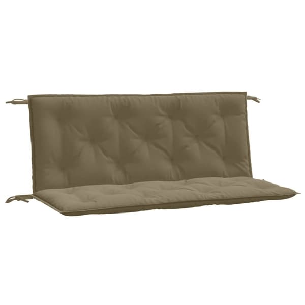 Bänkdyna 2 st melerad taupe 120x50x7 cm tyg