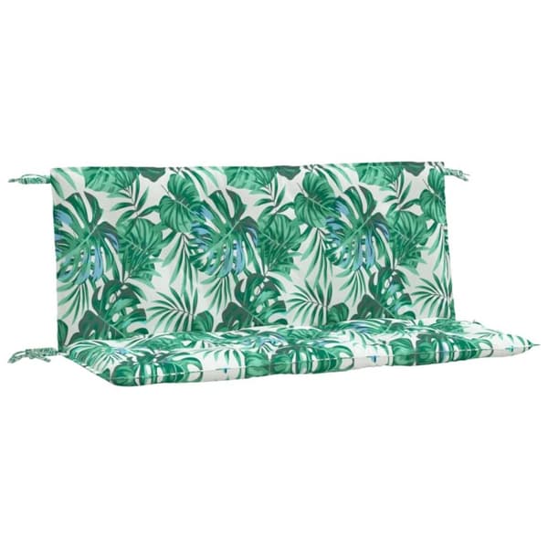 Bänkdynor för trädgården 2st bladmönster 120x50x7cm oxfordtyg