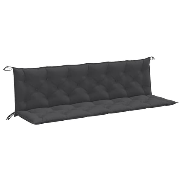 Bänkdynor 2 st melerad antracit 200x50x7 cm tyg