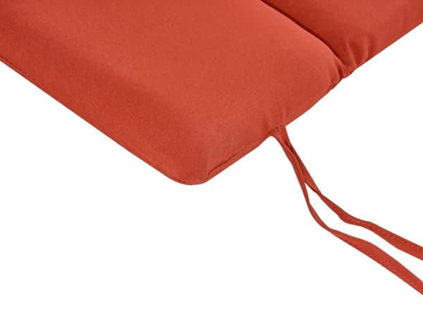 Solsengpute Rød UV-bestandig Polyester UV-bestandig med Bånd og Nakkestøtte Tykk Pute