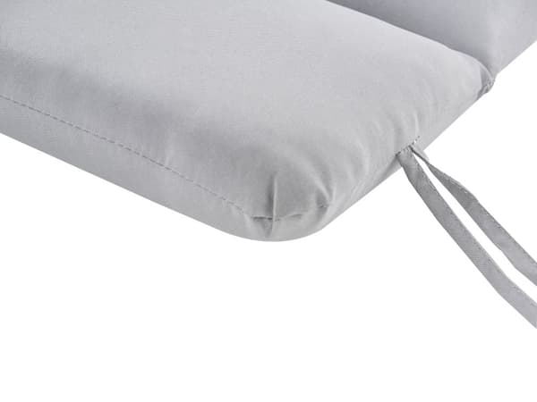 Solsengpute Lysegrå UV-bestandig Polyester UV-bestandig med Bånd og Nakkestøtte Tykk Pute