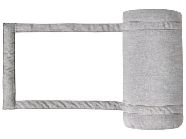 Solsengpute Grå Polyester UV-bestandig med Bånd og Nakkestøtte Tykk Pute