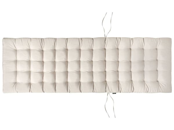Solsengpute Lys Beige Polyester UV-bestandig med Bånd og Nakkestøtte Tykk Pute