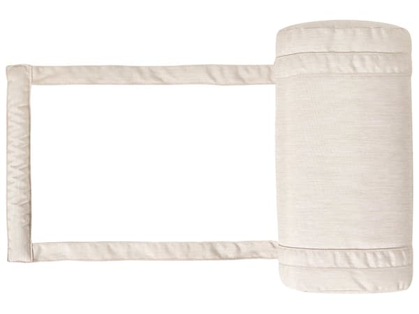 Solsengpute Lys Beige Polyester UV-bestandig med Bånd og Nakkestøtte Tykk Pute