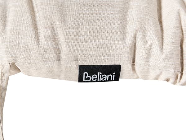 Solsengpute Lys Beige Polyester UV-bestandig med Bånd og Nakkestøtte Tykk Pute