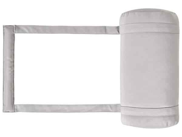 Solsengpute Pute Lysegrå Polyester UV-bestandig med Bånd og Nakkestøtte Tykk Pute