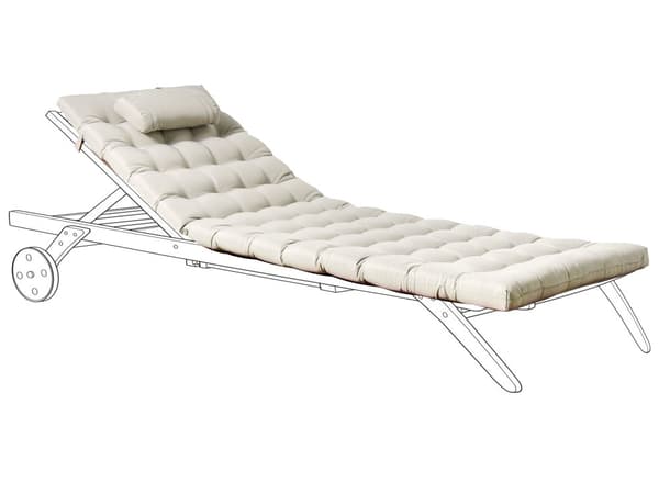 Solsengpute Taupe Polyester UV-bestandig med Bånd og Nakkestøtte Tykk Pute