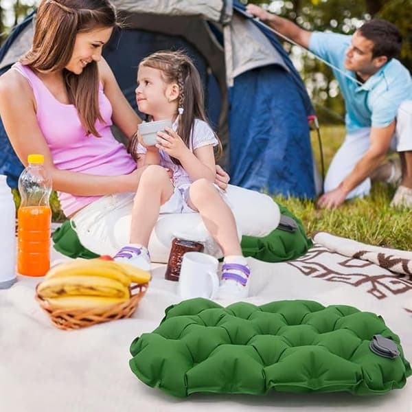 OBOSOE Uppblåsbar Sitskudde 40D TPU,Lättvikts Resekudde för Camping & Hemmabruk