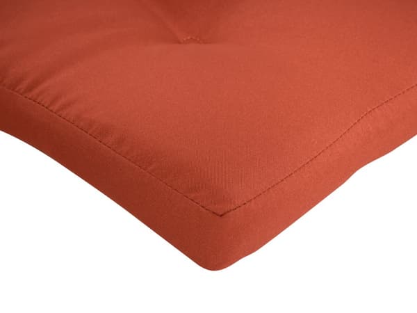 Sett med 8 stolputer med rygg Rød Polyester Knytebånd Værbestandig Sitteputer Hagestoler Utemøbler