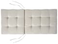 Miniatyrbilde 4 av 8: Sett med 2 stolputer med rygg Taupe Polyester Knytebånd Værbestandig Sitteputer Hagestoler Utemøbler