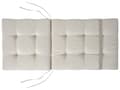 Miniatyrbilde 5 av 8: Sett med 2 stolputer med rygg Taupe Polyester Knytebånd Værbestandig Sitteputer Hagestoler Utemøbler