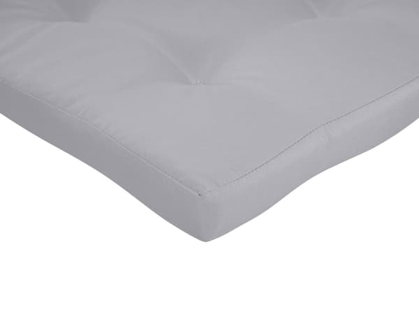 Sett med 8 stolputer med rygg Lysegrå Polyester Knytebånd Værbestandig Sitteputer Hagestoler Utemøbler