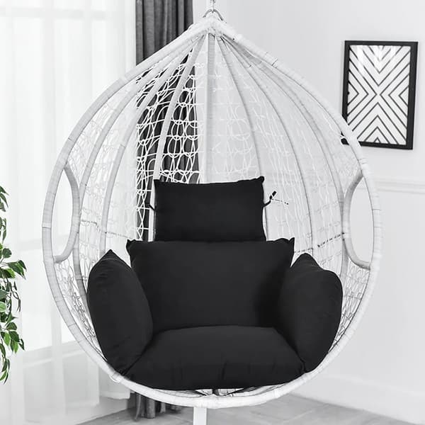 Hängstolskudde, 6D luftkuddar av bomull, halkfri design,svart