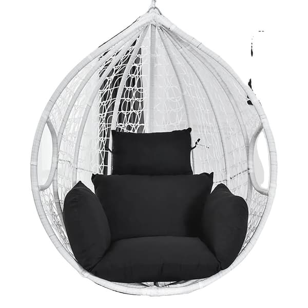 Hängstolskudde, 6D luftkuddar av bomull, halkfri design,svart