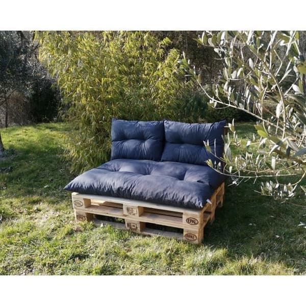 Klassisk pallekit - Skifermadras + 2 ryghynder - PRIVAT HAVE
