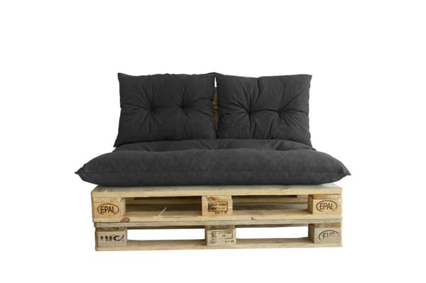 Klassisk pallekit - Skifermadras + 2 ryghynder - PRIVAT HAVE