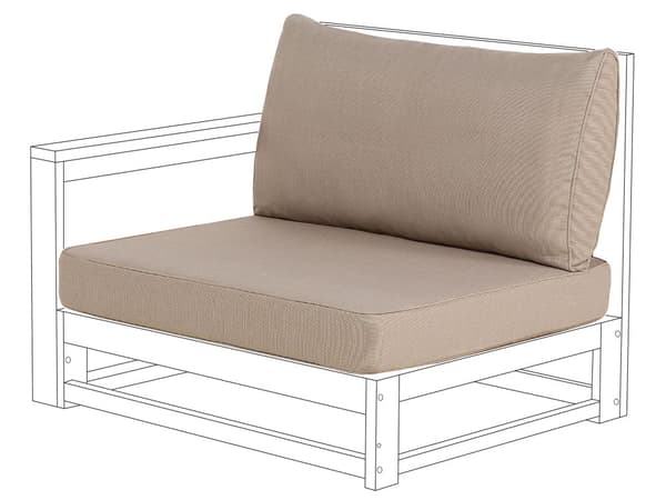 Utendørs Putetrekk til Hagesett Taupe Motstandsdyktig Minimalistisk Stil