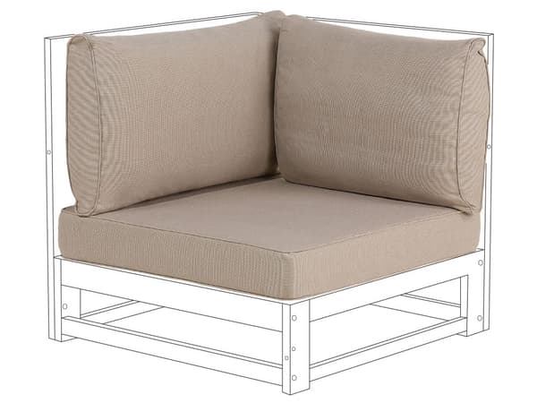 Utendørs Putetrekk til Hagesett Taupe Minimalistisk Stil