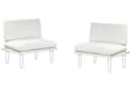 Miniatyrbilde 1 av 8: Utendørs Putetrekk Sett Off-White Stoff Sofa Sete Rygg Sideputetrekk