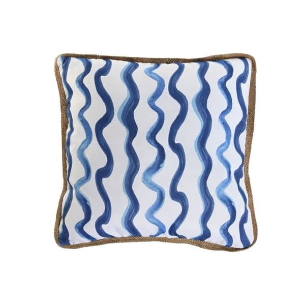 Kudde Home ESPRIT Blå Vit 45 x 45 cm
