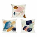 Miniatyrbild 1 av 2: Kudde DKD Home Decor Plast Blå Grön Multicolour Rosa Rektangulär Fyrkantig Abstrakt 50 x 12 x 50 cm (3 Delar)