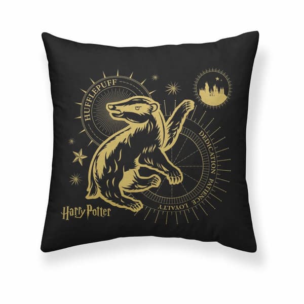 Kuddfodral Harry Potter Hufflepuff Svart Multicolour 50 x 50 cm