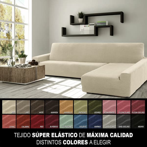 BEGAGNAD Skydd för chaise longue med lång högerarm Sofaskins Beige (Renoverade B)