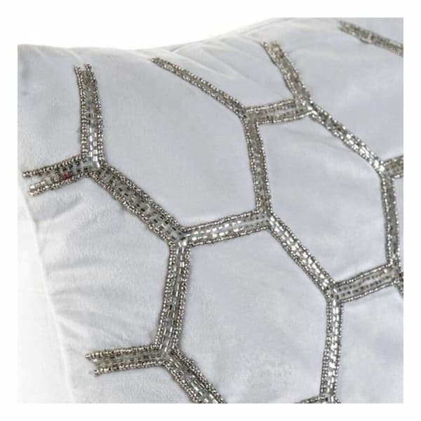 Pude DKD Home Decor Fløjl Geometri (45 x 45 cm)