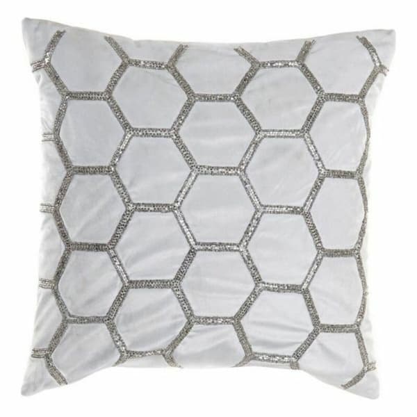 Pude DKD Home Decor Fløjl Geometri (45 x 45 cm)