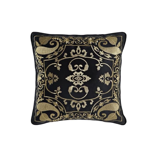 Pude DKD Home Decor Sort Gylden 45 x 10 x 45 cm Araber