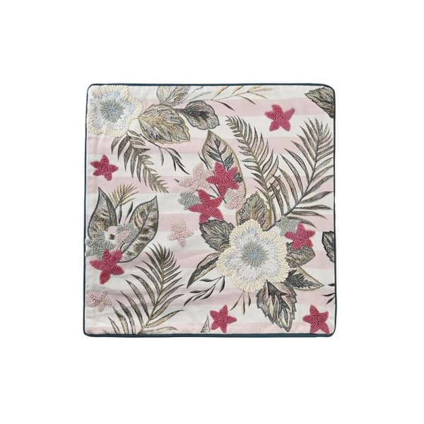 Pudebetræk DKD Home Decor Pink Grøn Tropisk 50 x 1 x 50 cm