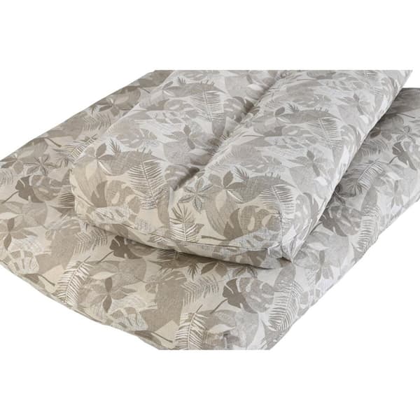 Pude DKD Home Decor Gulv Grå Lys brun Aluminium Blad af en plante 120 x 80 x 16 cm
