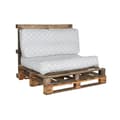Miniatyrbillede 2 af 6: Pude DKD Home Decor Gulv Hvid Grøn Lysegrå Bambus Aluminium 120 x 80 x 16 cm
