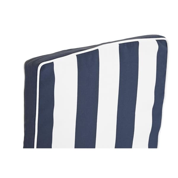 Pude DKD Home Decor Hvid Marineblå Striber 42 x 4 x 115 cm