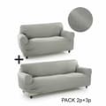 Miniatyrbillede 9 af 11: Sofa cover Sofakover Pocket Duo Romeo 2 enheder - Lysegrå