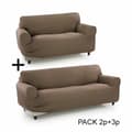 Miniatyrbillede 1 af 11: Sofa cover Sofakover Pocket Duo Romeo 2 enheder - Lysegrå