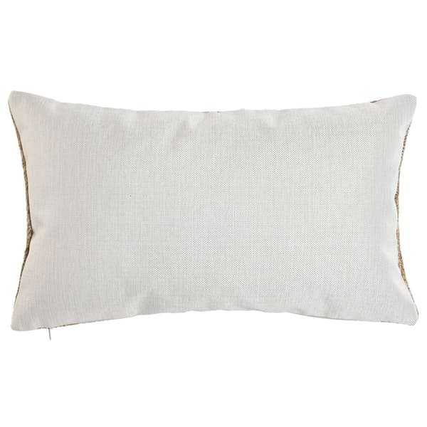 Pude Home ESPRIT Hvid Natur 50 x 15 x 30 cm
