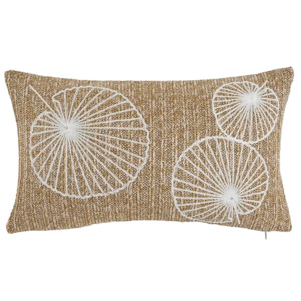 Pude Home ESPRIT Hvid Natur 50 x 15 x 30 cm