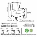 Miniatyrbillede 9 af 11: BRUGT Lænestolsovertrek med ører Sofaskins (Refurbished B)