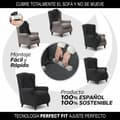 Miniatyrbillede 10 af 11: BRUGT Lænestolsovertrek med ører Sofaskins (Refurbished B)