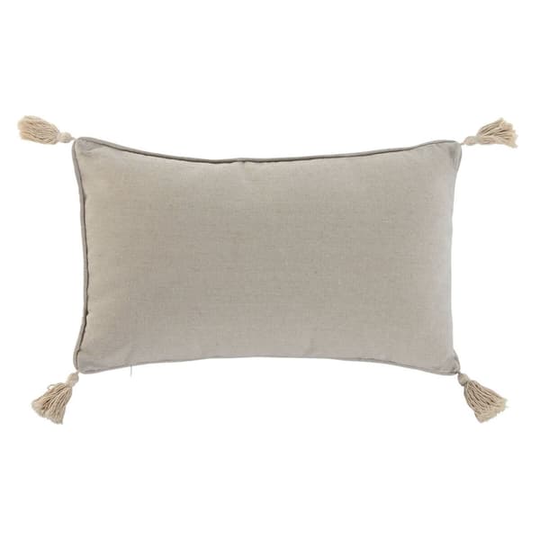 Pude Home ESPRIT Beige Natur Boho 50 x 8 x 30 cm
