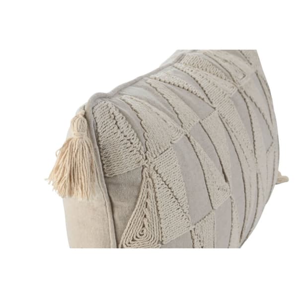 Pude Home ESPRIT Beige Natur Boho 50 x 8 x 30 cm