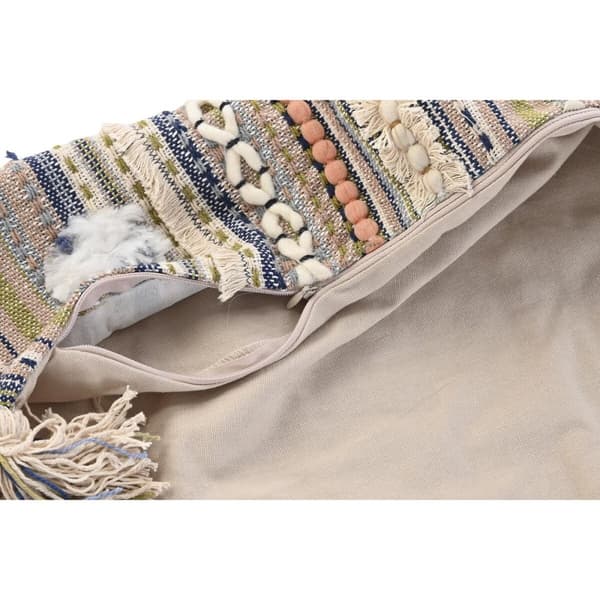 Pudebetræk DKD Home Decor Multifarvet Frynse 50 x 1 x 50 cm