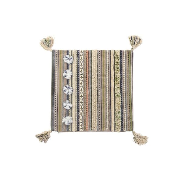Pudebetræk DKD Home Decor Multifarvet Frynse 50 x 1 x 50 cm