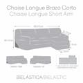 Miniatyrbillede 4 af 7: BRUGT Betræk til chaiselong med kort arm til venstre Eysa (Refurbished B)