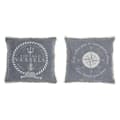 Miniatyrbillede 1 af 5: Pude DKD Home Decor Blå Hvid Frynse Middelhavet Marine 45 x 10 x 45 cm (2 enheder)