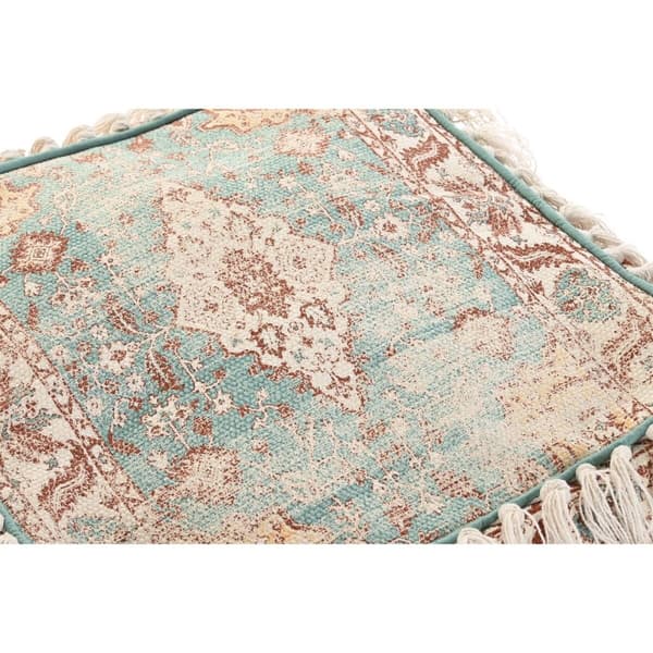 Pude DKD Home Decor Gulv Brun Grøn Frynse Araber 40 x 40 x 40 cm
