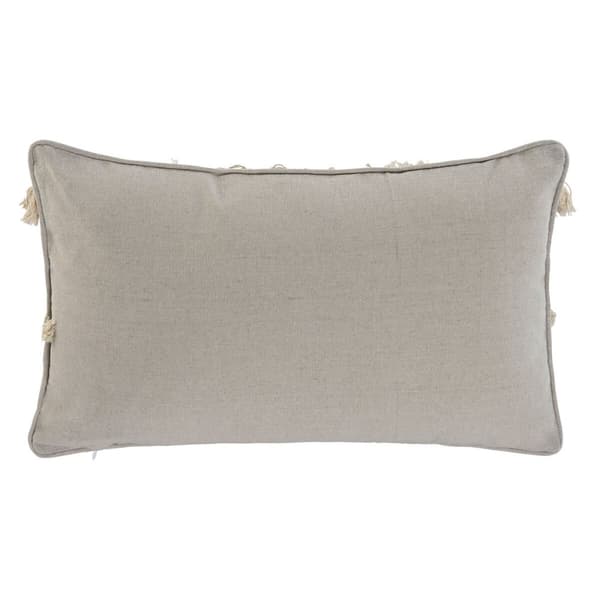 Pude Home ESPRIT Hvid Sort Boho 50 x 8 x 30 cm