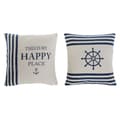 Miniatyrbillede 1 af 3: Pude Home ESPRIT Hvid Marineblå 45 x 10 x 45 cm (2 enheder)
